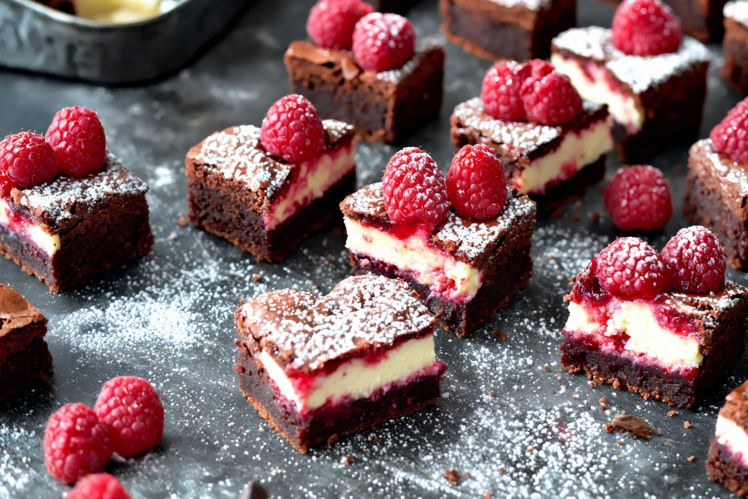 Himbeer Cheesecake Brownies